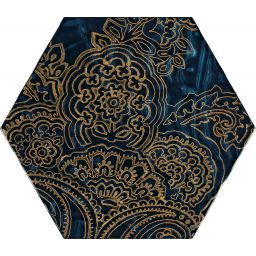 Paradyż Urban Colours dekor ścienny 19,8x17,1 cm motyw B STR niebieski/złoty poler