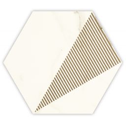 Paradyż Calacatta dekor ścienno-podłogowy 17,1x19,8 cm motyw C beżowy mat