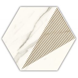 Paradyż Calacatta dekor ścienno-podłogowy 17,1x19,8 cm motyw C beżowy mat