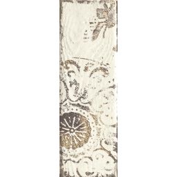 Paradyż Rondoni dekor ścienny 9,8x29,8 cm inserto motyw C STR biały/brązowy