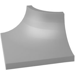 Paradyż Gamma kształtka 3x4 cm C szary połysk