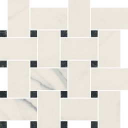 Paradyż mozaika ścienno-podłogowa 26,6x26,6 cm uniwersalna pantos STR biały/czarny