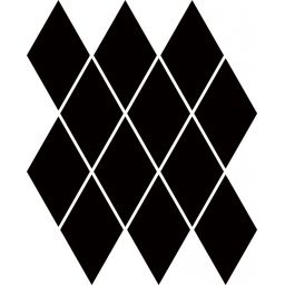 Paradyż mozaika ścienna 20,6x23,7 cm uniwersalna prasowana romb pillow czarna