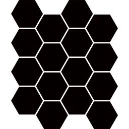 Paradyż mozaika ścienna 22x25,5 cm uniwersalna prasowana hexagon czarna