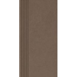 Paradyż Intero stopnica 29,8x59,8 cm prosta nacinana brązowy mat
