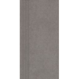 Paradyż Intero stopnica 29,8x59,8 cm prosta nacinana szary mat