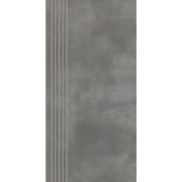 Paradyż Tecniq stopnica 29,8x59,8 cm prosta nacinana grafitowy mat