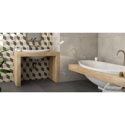 Paradyż Rockstone mozaika ścienno-podłogowa 20,4x23,8 cm cięta antracytowy mat