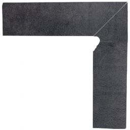 Paradyż Bazalto cokół podłogowy 8,1x30 cm prawy dwuelementowy grafitowy mat
