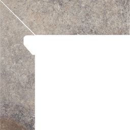 Paradyż Viano cokół podłogowy 8,1x30 cm STR lewy dwuelementowy grys szary mat