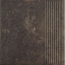 Paradyż Scandiano stopnica 30x30 cm STR prosta brązowy mat