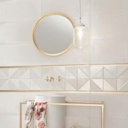 Tubądzin Reflection White płytka ścienna 29,8x59,8 cm