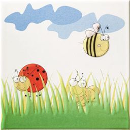 Tubądzin Pastel Robaczki 1 dekor ścienny 20x20 cm