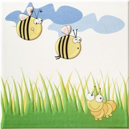 Tubądzin Pastel Robaczki 2 dekor ścienny 20x20 cm