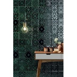 Tubądzin Tinta dekor ścienny 14,8x14,8 cm zielona