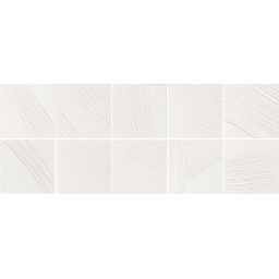 Tubądzin Brass white MIX dekor ścienny 14,8x14,8 cm 