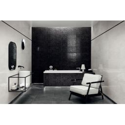 Tubądzin Modern Basalt black płytka ścienna 29,8x74,8 cm