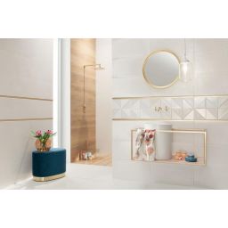 Tubądzin Reflection dekor ścienny 14,8x14,8 cm biała