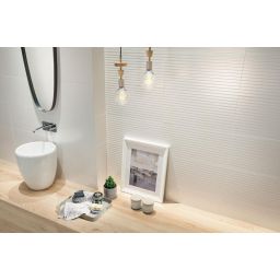 Tubądzin Reflection White STR płytka ścienna 29,8x59,8 cm