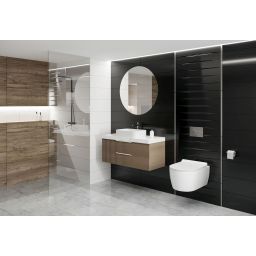 Euroceramic Luminer płytka ścienna 85x28 cm STR czarny połysk