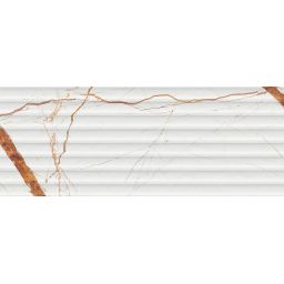 Stile Ceramic Pless płytka ścienna 35x90 cm STR biała/pomarańczowa