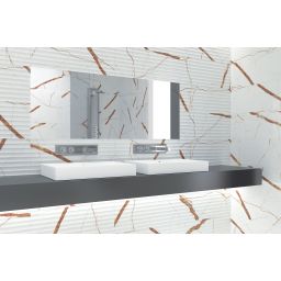 Stile Ceramic Pless płytka ścienna 35x90 cm STR biała/pomarańczowa