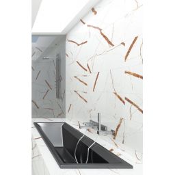 Stile Ceramic Pless płytka ścienna 35x90 cm biała/pomarańczowa