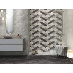 Euroceramic Optic płytka ścienna 90x30 cm srebrna