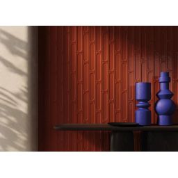 Paradyż Monpelli Wine Struktura A płytka ścienna 29,8x6,5 cm ceglasta