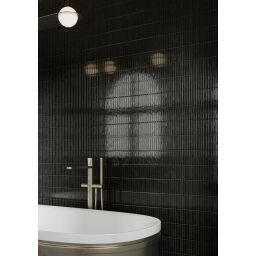 Paradyż Monpelli płytka ścienna 29,8x6,5 cm czarna