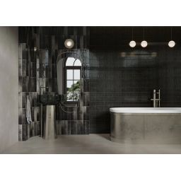 Paradyż Monpelli płytka ścienna 29,8x6,5 cm czarna