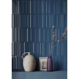 Paradyż Monpelli Navy Struktura B płytka ścienna 29,8x6,5 cm niebieska