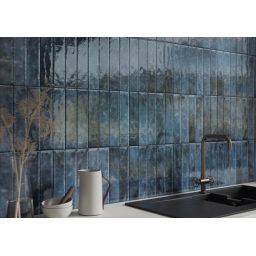 Paradyż Monpelli Navy STR płytka ścienna 29,8x6,5 cm niebieska