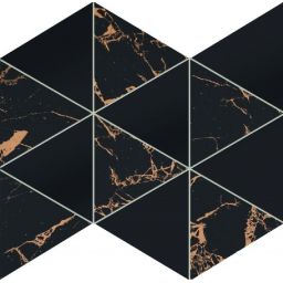 Tubądzin Gold Moon dekor ścienny 32,8x25,8 cm czarna