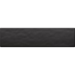 Tubądzin Masovia Nero Matt płytka ścienna 29,8x7,8 cm czarna