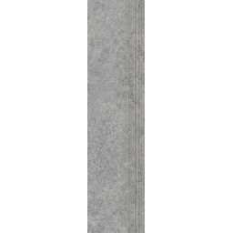 Tubądzin Zimba stopnica 119,8x29,6 cm szara
