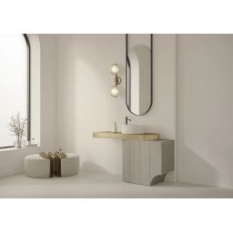 Paradyż Puris White płytka ścienna rekt. dekor a 119,8x39,8 cm biała