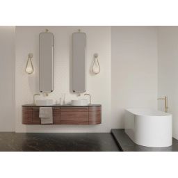 Paradyż Puris White płytka ścienna rekt. dekor b 119,8x39,8 cm biała