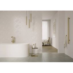 Paradyż Puris White płytka ścienna rekt. dekor a 89,8x29,8 cm biała