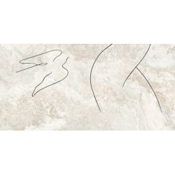 Tubądzin Teri Soft Line dekor ścienny 119,8x59,8 cm beżowa