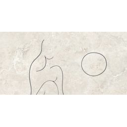 Tubądzin Teri Soft Line dekor ścienny 119,8x59,8 cm beżowa