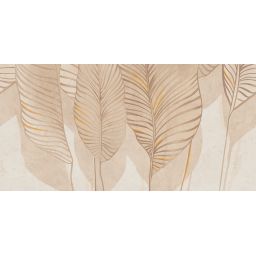 Tubądzin Mild Clay Leaves B dekor ścienny 119,8x59,8 cm beżowa