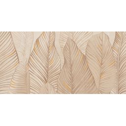 Tubądzin Mild Clay Leaves C dekor ścienny 119,8x59,8 cm beżowa