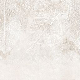 Domino Clarity Leaves B dekor ścienny dwuelementowy 119,8x119,8 cm beżowy