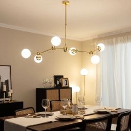 Abruzzo Milano Riccardo lampa podsufitowa 6x40W złoty ABR-LWR-6XE27