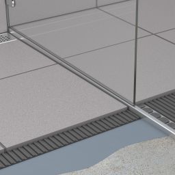 ACO ShowerStep listwa kształtująca spadek 149 cm wys. 1,25-3,6 cm prawa stal nierdzewna szczotkowana 9010.72.48