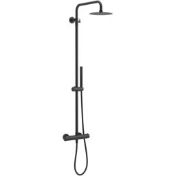 Actima Round Termo zestaw prysznicowy ścienny termostatyczny z deszczownicą czarny mat ARAC.SY.107BL
