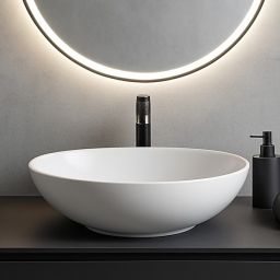 Aquavea Vera umywalka 37x29,5 cm nablatowa biała VERABIA