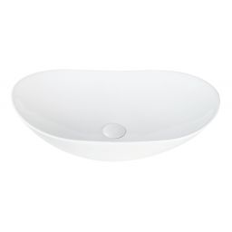 Aquavea Baronesa umywalka 60x36 cm owalna nablatowa biała BAROBIA