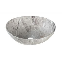 Aquavea Fressa umywalka 41x33 cm owalna nablatowa szary/kamień FRESSKAMIE